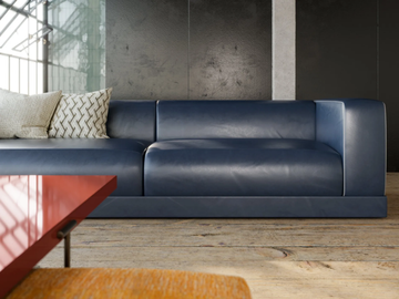 CARING STRIPES - 3 seater leather sofa by Liu Jo Living Collection - view 3